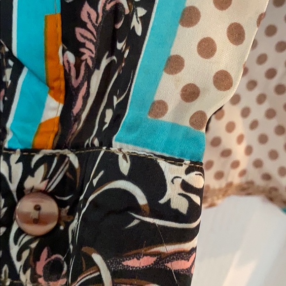 Kaktus L women’s multi color print blouse top - Picture 4 of 8